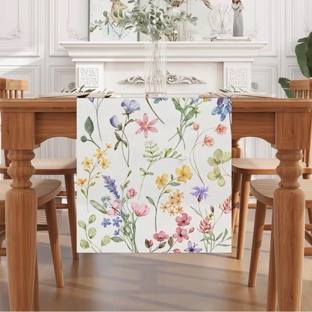🌙 B76 Floral Table Runner